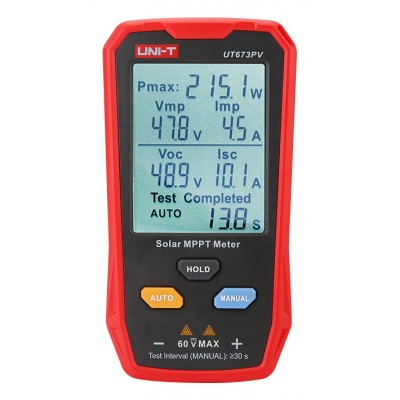 UNI-T tester φωτοβολταϊκών πάνελ UT673PV, 5~800W, 0~35A, 12~60V
