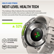 ZEBLAZE smartwatch Vibe 8 με φακό, heart rate, 1.43" AMOLED, 5 ΑΤΜ, MIL-STD-810H, μαύρο