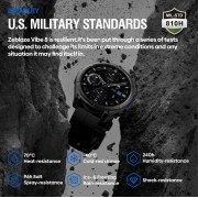 ZEBLAZE smartwatch Vibe 8 με φακό, heart rate, 1.43" AMOLED, 5 ΑΤΜ, MIL-STD-810H, μαύρο