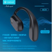 CELEBRAT earphones με θήκη φόρτισης W29, Open Wearable Stereo, μαύρα