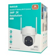 BOTSLAB smart ηλιακή κάμερα W313, 3MP/2K, WiFi, PTZ, SD, 5200mAh, IP65