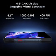 OUKITEL smartphone WP35 5G, 6.6", 8/256GB, IP68/IP69K, 11000mAh, γκρι