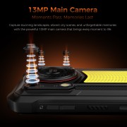 OUKITEL smartphone WP53 με ηχείο 3W, 6.52", 8/128GB, 11000mAh, IP68/IP69K/MIL-STD-810H, μαύρο