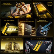 OUKITEL smartphone WP60, 7.2", 8/256GB, 5G, 10000mAh, IP68/IP69K/MIL-STD-810H, κίτρινο