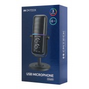 CMTECK επιτραπέζιο μικρόφωνο XM600, omnidirectional/καρδιοειδές, USB, RGB LED, μαύρο