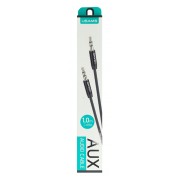 USAMS καλώδιο ήχου 3.5mm YP-01, AUX, 1m, μαύρο