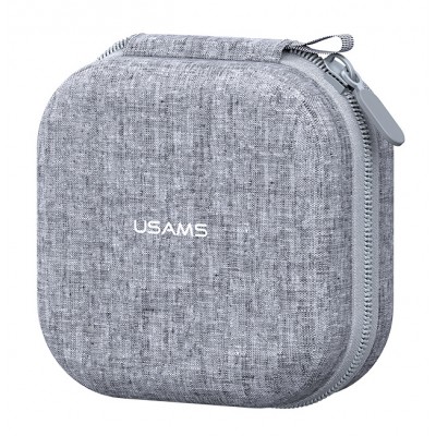 USAMS θήκη οργάνωσης ακουστικών Bluetooth ZB351, 9.5x9.5x5cm, γκρι