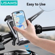 USAMS βάση ποδηλάτου για smartphone ZJ082, μαύρη