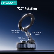 USAMS βάση smartphone αυτοκινήτου ZJ084 για ταμπλό, μαγνητική, μαύρη