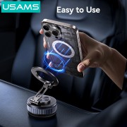 USAMS βάση smartphone αυτοκινήτου ZJ084 για ταμπλό, μαγνητική, μαύρη