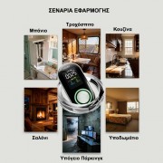 MOES Αυτόνομος Ανιχνευτής Μονοξειδίου Άνθρακα Plug-In 3-σε-1 (LED, Θερμοκρασία/Υγρασία, Backup Μπαταρία)