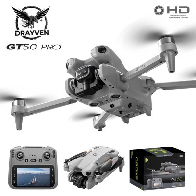 Drayven GT50 Pro Drone μεγάλης εμβέλειας με GPS, Remote Control Screen 4.5" & Brushless Motor (Αποφυγή Εμποδίων) Μαύρο