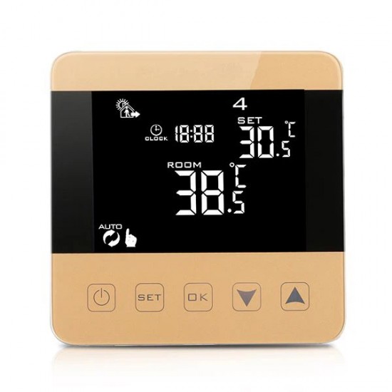 Hysen HY08 Ψηφιακός Θερμοστάτης WiFi Smart για Αέριο/Πετρέλαιο (3A/Οθόνη Αφής/Φωνητικές Εντολές/Εφαρμογή)
