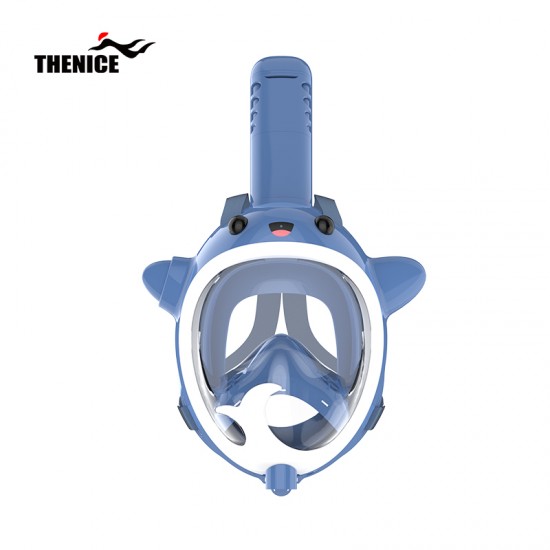 Thenice KF-5 Παιδική Μάσκα Θαλάσσης Φαλαινάκι με Νεροπίστολο Full Face Snorkel Mask (XS) Blue
