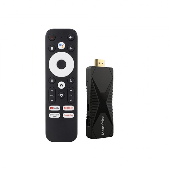 X96Q Mate Stick - Smart TV Stick Android 4K –  με WiFi 5GHz & Bluetooth (2GB/16GB)