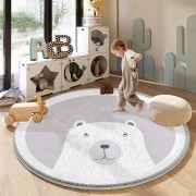 Giggles & Co. Στρογγυλό Βρεφικό Χαλί “Nordic Bear” – Μαλακό 3εκ. (Ø200 εκ.)