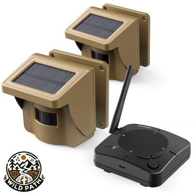 Wild Path Solar PIR Alarm για Διάδρομο/Αυλή – IP66, Ασύρματο 800m, 1 Δέκτης + 2 Αισθητήρες, Υποστήριξη 4 Αισθητήρων