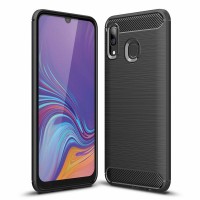 Carbon Flexible Cover TPU Θήκη για Samsung Galaxy A30 μαύρη