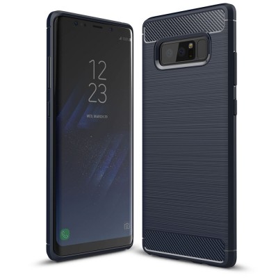 Hurtel Carbon Θήκη Flexible Cover TPU θήκη για Samsung Galaxy Note 8 N950 μπλε