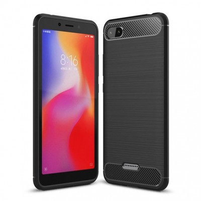 Carbon Flexible Cover TPU Θήκη για Xiaomi Redmi 6A μαύρη