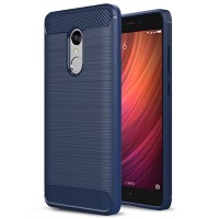 Carbon Θήκη Flexible Cover TPU Case για Xiaomi Redmi Note 4X / Note 4 (Snapdragon / MediaTek) Μπλε