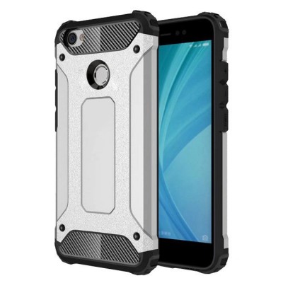 Θήκη Hurtel Hybrid Armor Tough Rugged Cover για Xiaomi Redmi Note 5A Prime ασημί
