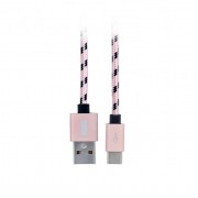 XO Design USB Cable - NB10 type-C 2.4A 1M Ροζ-Χρυσό