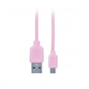 XO Design USB καλώδιο φόρτισης- NB36 micro USB 2.1A ,1M Ροζ