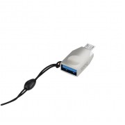 HOCO UA10 - USB OTG to micro USB αντάπτορας ασημί