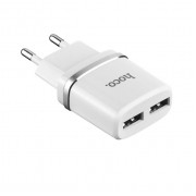HOCO C12 Φορτιστής 2.4A 2x USB θύρα + iphone lightning καλώδιο λευκό
