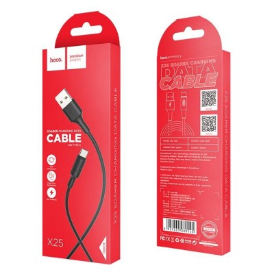HOCO X25 Soarer - USB σε Type C καλώδιο 1m μαύρο