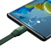 Baseus Bright Mirror 2 retractable cable 3in1 USB Type A - micro USB + Lightning + USB Type C 66W 1.1m green (CAMJ010106)