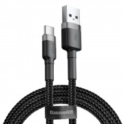 Baseus Cafule Cable Durable Nylon Braided Wire USB / USB-C QC3.0 2A 2M black-grey (CATKLF-CG1)