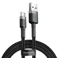 Baseus Cafule Cable Durable Nylon Braided Wire USB / USB-C QC3.0 2A 3M black-gray (CATKLF-UG1)