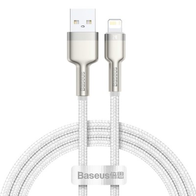 Baseus Cafule Metal Data USB cable - Lightning 2.4 A 1 m white (CALJK-A02)
