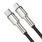 Baseus Cafule Series Metal Data USB Type C - Lightning Cable Power Delivery 20 W 1 m black (CATLJK-A01)
