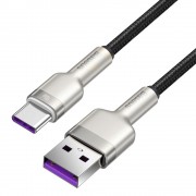 Baseus Cafule Series Metal Data USB - USB Typ C 40 W cable (10 V / 4 A) SCP (Huawei SuperCharge Protocol) 0,25 m silver (CATJK-01)