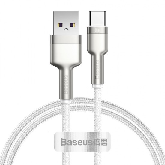 Baseus Cafule Series Metal Data USB - USB Typ C 66W cable 1m white (CAKF000102)