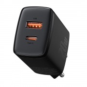 Baseus Compact quick charger USB Type C / USB 20 W 3 A Power Delivery Quick Charge 3.0 black (CCXJ-B01)