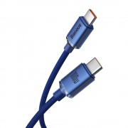 Baseus Crystal Shine Series cable USB cable for fast charging and data transfer USB Type C - USB Type C 100W 2m blue (CAJY000703)