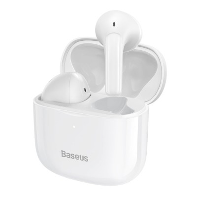 Baseus E3 wireless Bluetooth 5.0 TWS Earbuds earphones waterproof IP64 white (NGTW080002)