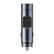 Baseus Energy Column Bluetooth FM Transmitter MP3 Car Charger 2x USB QC3.0 3,1A gray (CCNLZ-0G)