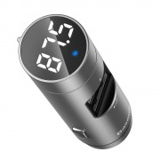 Baseus Energy Column Bluetooth FM Transmitter MP3 Car Charger 2x USB QC3.0 3,1A silver (CCNLZ-0S)