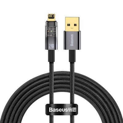 Baseus Explorer Series cable USB - Lightning 2.4A cable 2 m black (CATS000501)