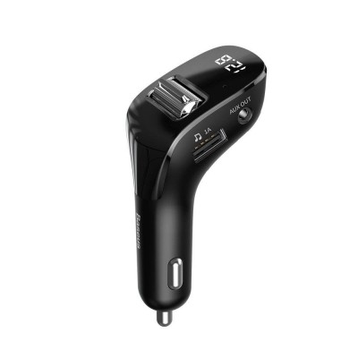 Baseus F40 transmitter FM audio transmitter Bluetooth AUX port car charger 2x USB 15W 2A black (CCF40-A01)