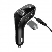 Baseus F40 transmitter FM audio transmitter Bluetooth AUX port car charger 2x USB 15W 2A black (CCF40-A01)