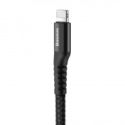 Baseus Fish Eye Spring Data Cable with Nylon Wire USB / Lightning 1M 2A black (CALSR-01)