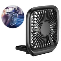 Baseus Foldable Vehicle-mounted Backseat Fan car headrest micro USB windmill Black (CXZD-01)
