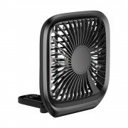Baseus Foldable Vehicle-mounted Backseat Fan car headrest micro USB windmill Black (CXZD-01)