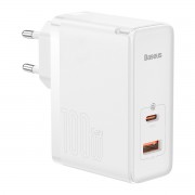 Baseus GaN5 Pro Fast Universal GaN USB Charger Type C / USB 100W PD3.0, QC4.0 +, AFC white (CCGP090202)